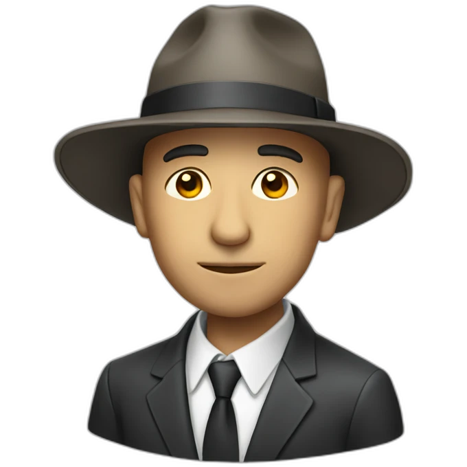 Oppenheimer with hat emoji