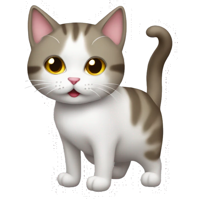 Un gato mandando besitos emoji