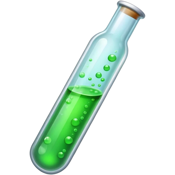 test tube with green liquid emoji