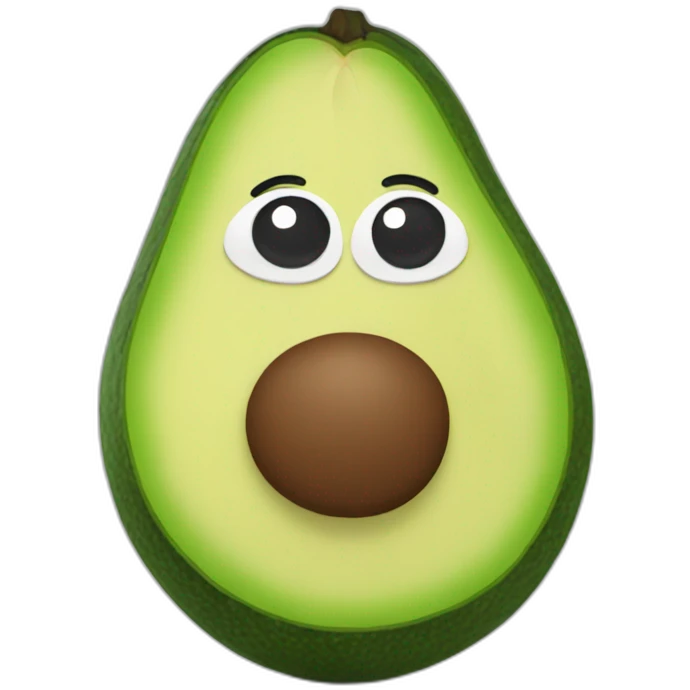 avocado character with loving eyes emoji