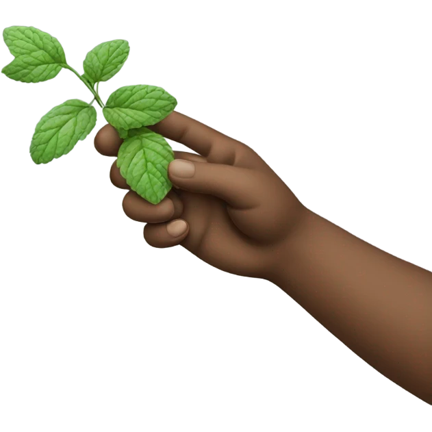 A hobo offering a mint emoji