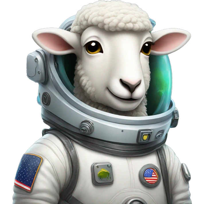 sheep in spacesuit emoji