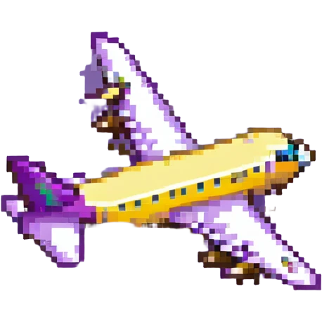 purple airplane emoji
