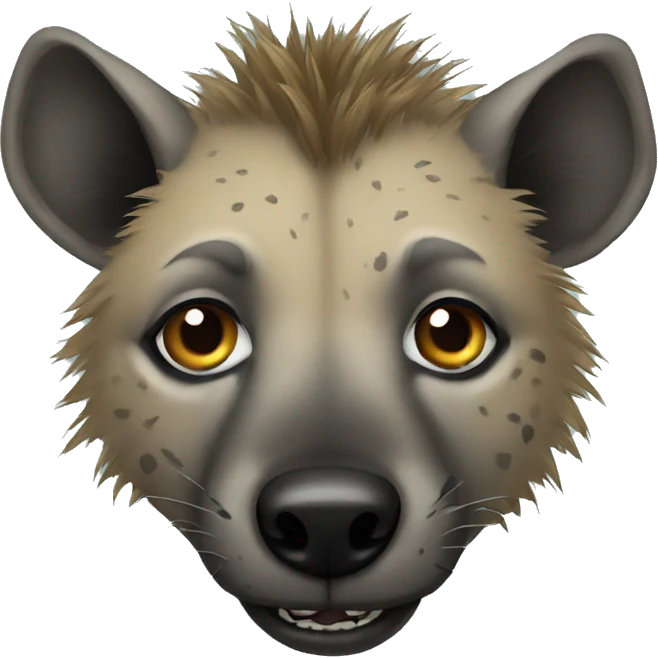 Hyena with chin hair emoji