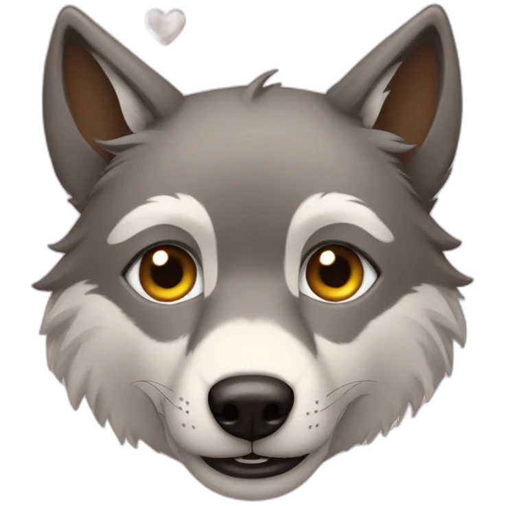 Wolf withe heart eyes emoji
