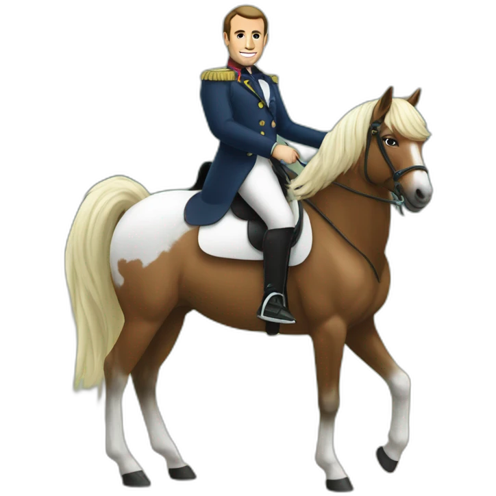 macron sur un poney emoji