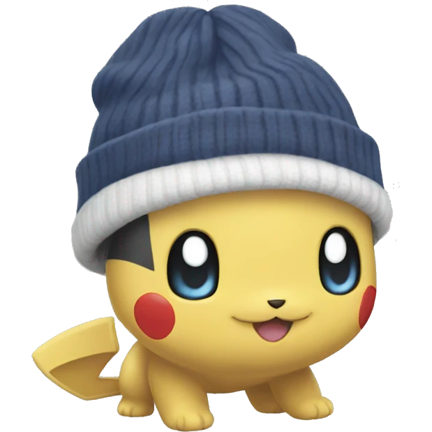 Pokémon with beanie emoji