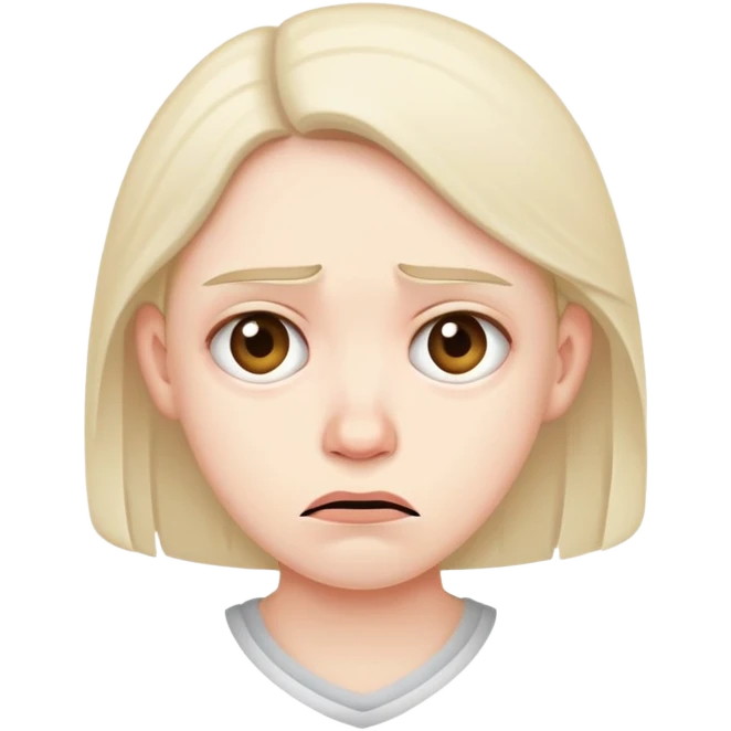 Disgusted and sad  emoji