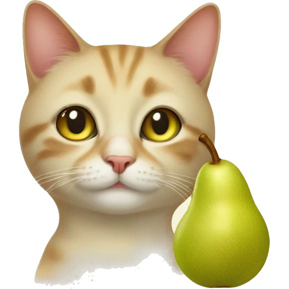 pear cat emoji