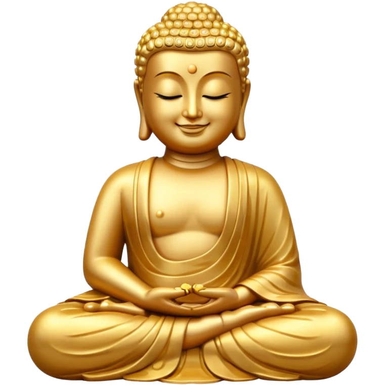 Buddha statue emoji modeled off the meditate emoji but Buddha themed emoji