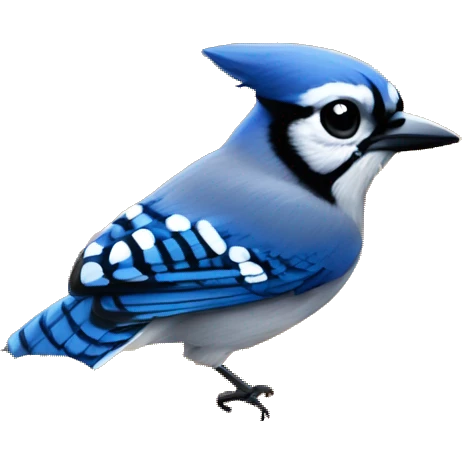 Blue Jay head sticking out of pumpkin emoji