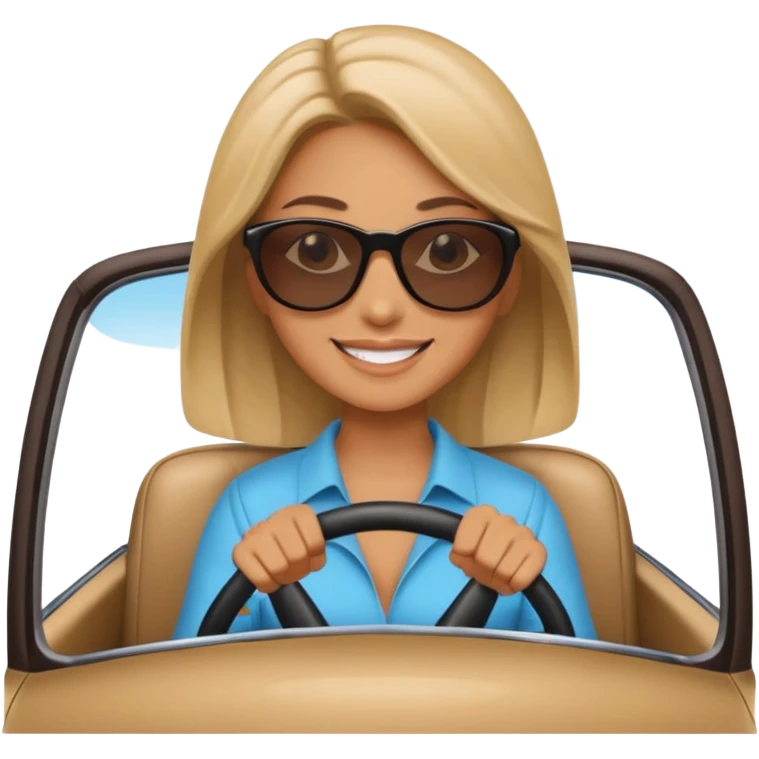 Mulher dirigindo carro emoji