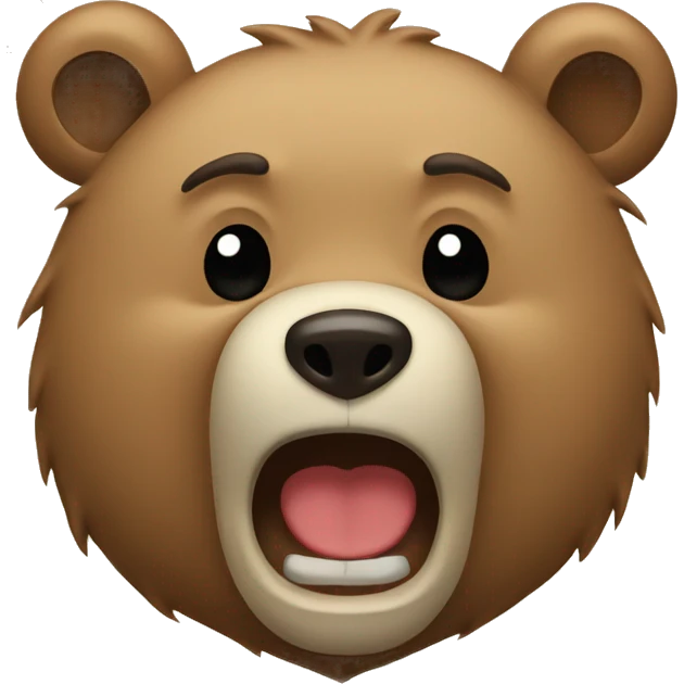 A bear crying emoji