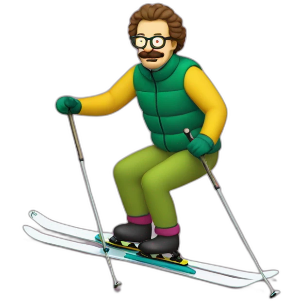 Ned Flanders skiing emoji