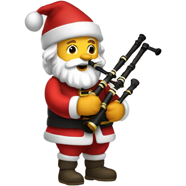 Santa playing bagpipes emoji