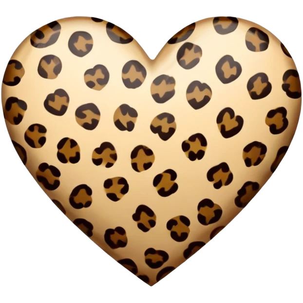 leopard print heart emoji