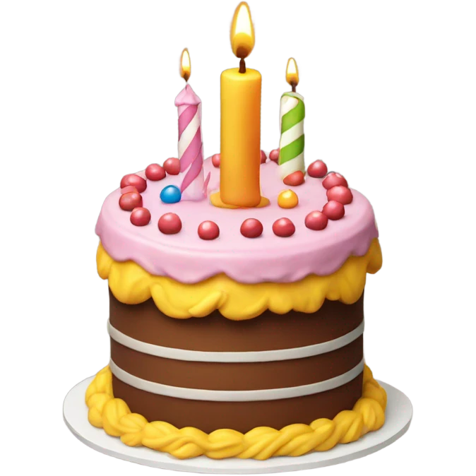 Festive birthday Cake  emoji