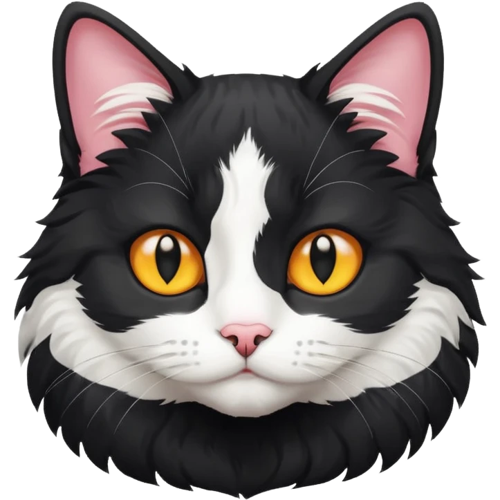 cat that is black and white emoji