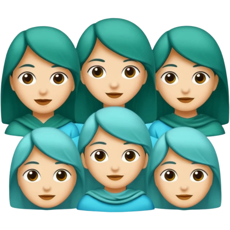 mavi yeşil ve turkuaz renk karışımlı bir madalya emoji