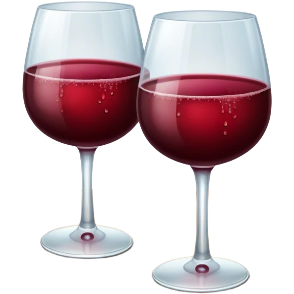 two glasses of burgundy emoji