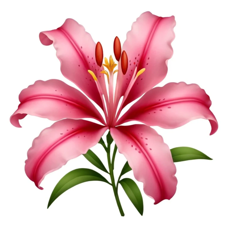 Red pink Lys flower emoji