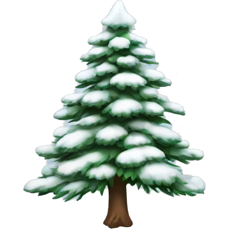 snowy pine tree emoji