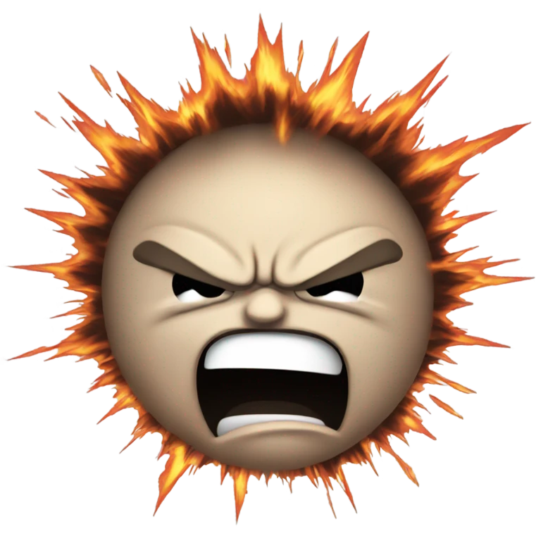 Angry face exploding emoji