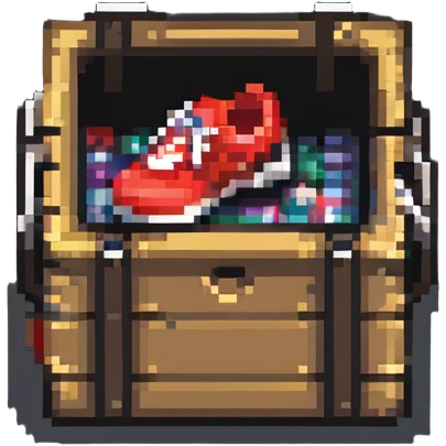 2d power up crate with shoe emoji