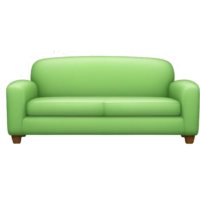 Light green Couch Front emoji