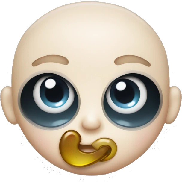 baby pacifier with eyes  emoji