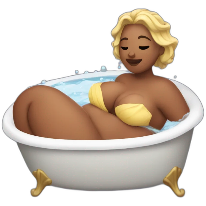Thicc Woman bathing emoji