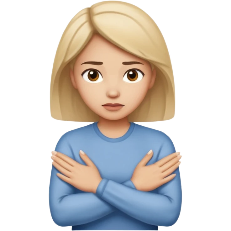 decision gesture women cross hands emoji