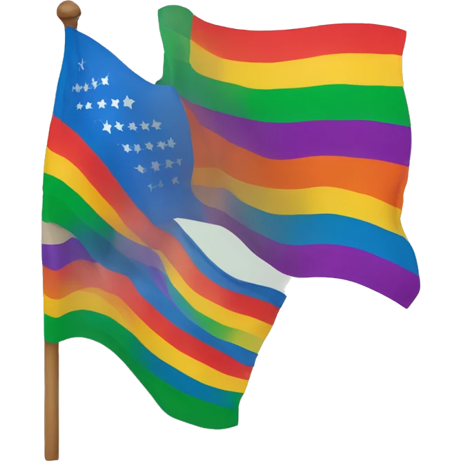 Progressive pride flag emoji