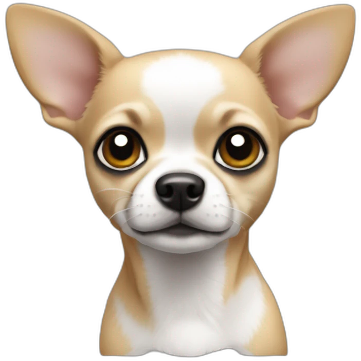 Chihuahua blanco con manchas negras  emoji