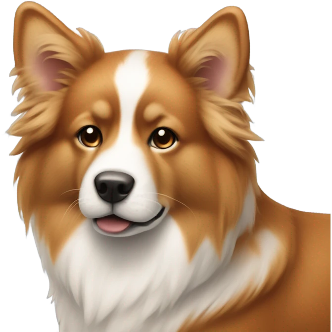 Dog Eurasian redhead and White  emoji