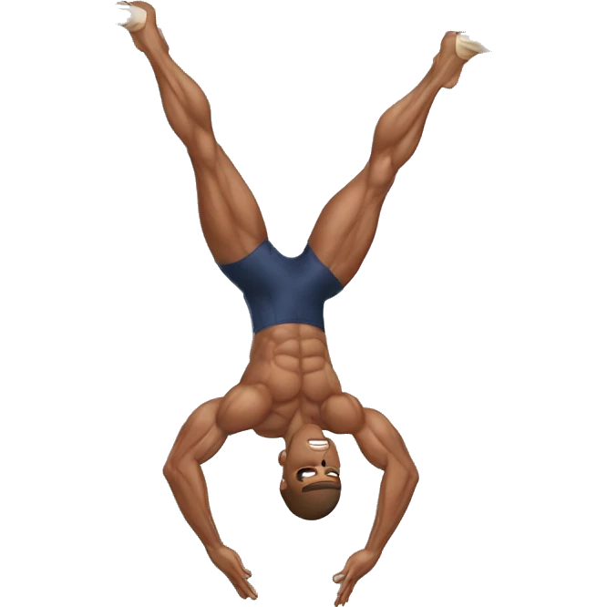 Male muscle athlete doing aerial silks emoji