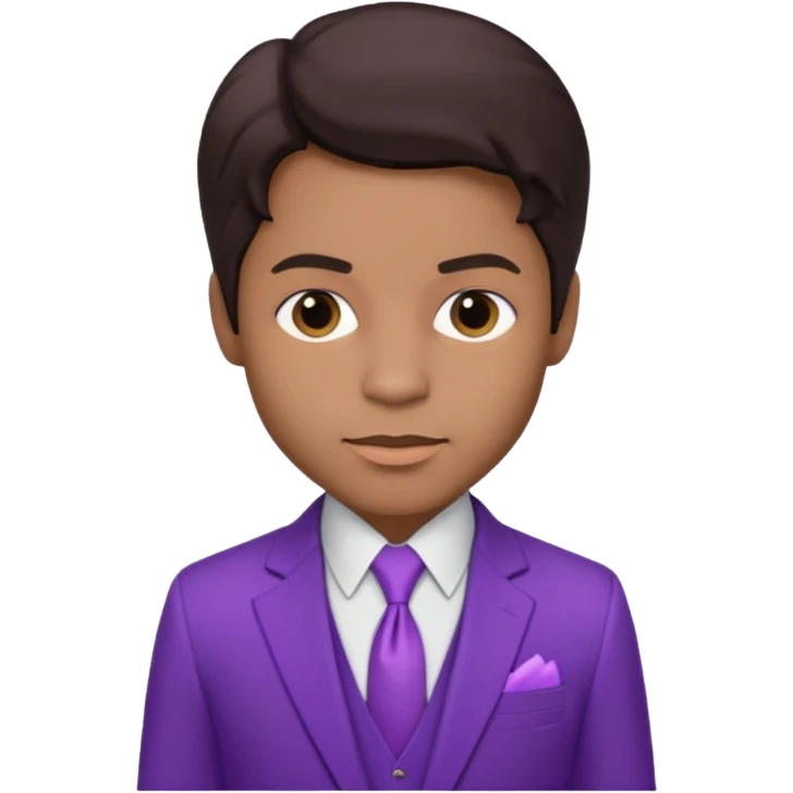 Prince Rogers Nelson with dark brown hair emoji