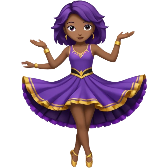 crie uma bruxinha de anime dançando emoji