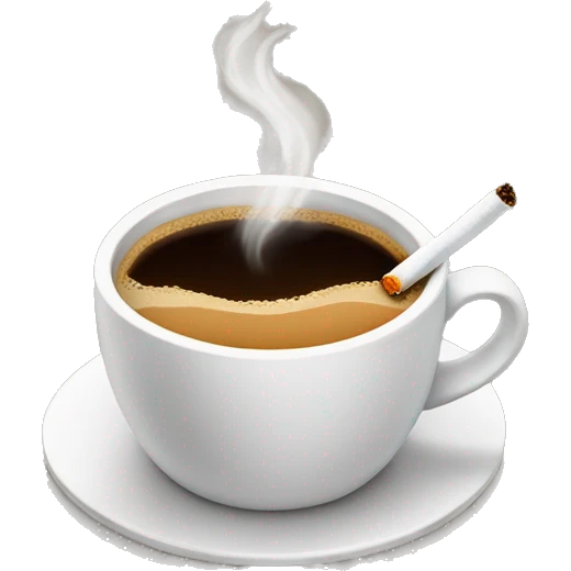 Coffee and cigarette emoji