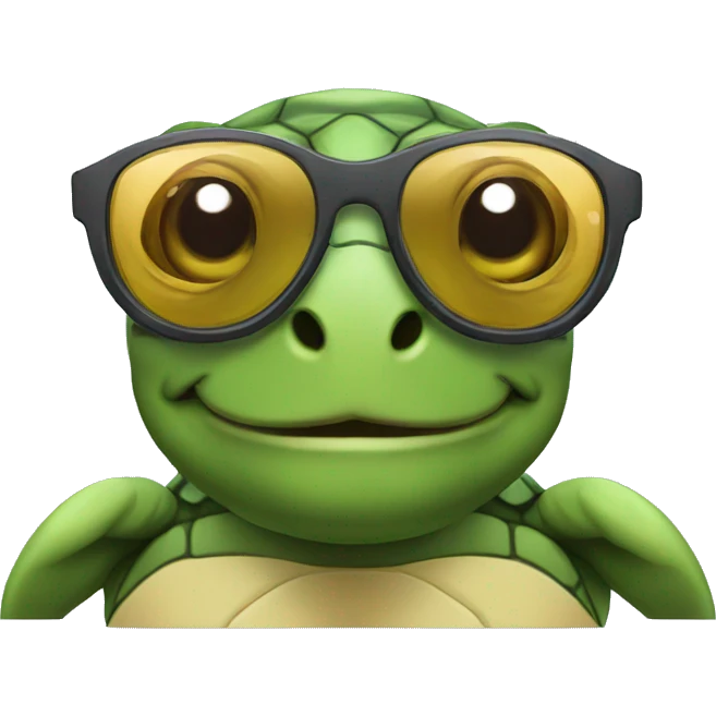 turtle with glases emoji