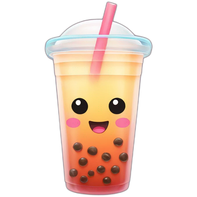 colorful bubble tea emoji