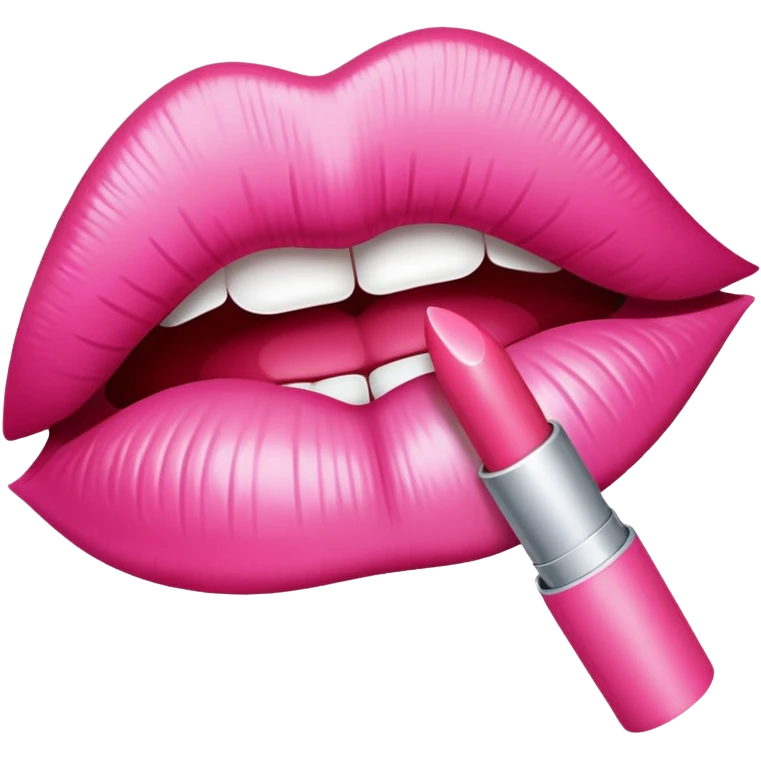 pink lipstick kiss mark emoji