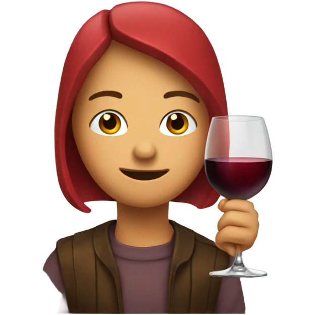 Drinking wine  emoji