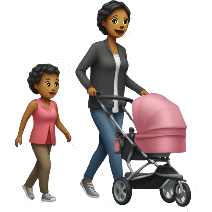 mom with a stroller emoji