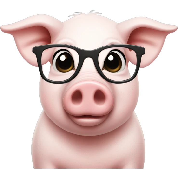 Pig with glasses emoji