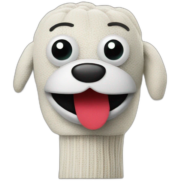 adorable sock puppet emoji