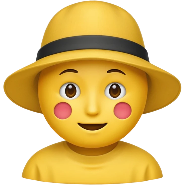 an emoji with no face with a hat on emoji
