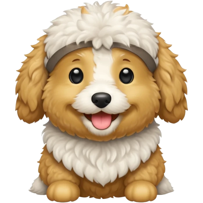 Can you make me an emoji of a white mini golden-doodle  emoji