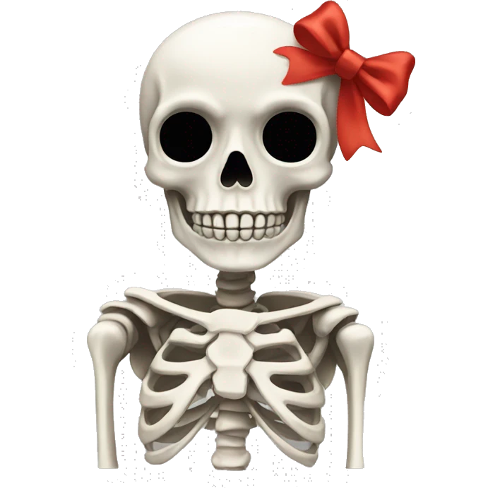 Skeleton with a bow emoji