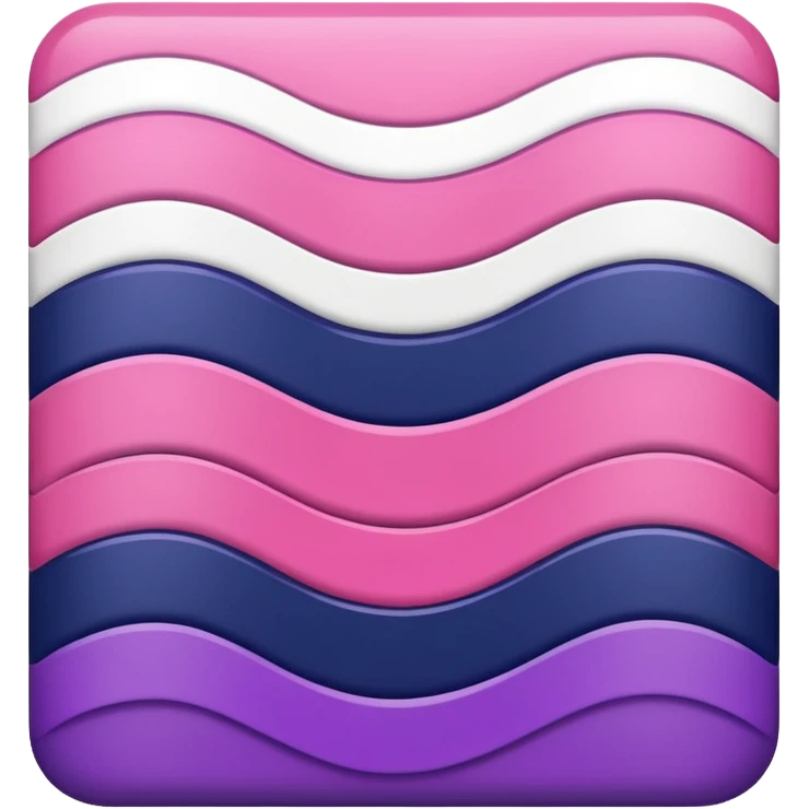 A wavy pink and navy rectangle with a purple stripe in the middle emoji